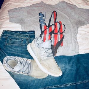 $15⬇️ Men’s L Mad Engine Graphic T-shirt grey&Blue